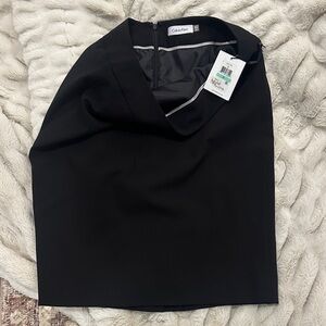 Calvin Klein Black Straight Pencil Skirt